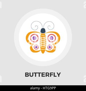Butterfly icon vector. Flat icon isolated on the white background. Editable EPS file. Vector illustration. Stock Vector