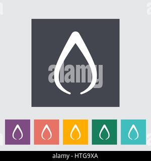 Calipers. Single flat icon on the button. Vector illustration. Stock Vector