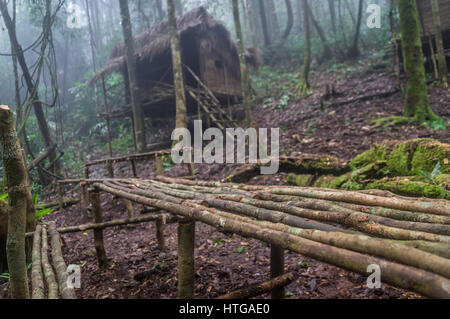 Orang Asli Malaysian aborigine village in a jungle near Cameron Highlands, Malaysia Stock Photo