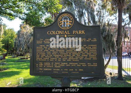 Colonial Park Cemetery in downtown Savannah, Georgia. Many slaves ...