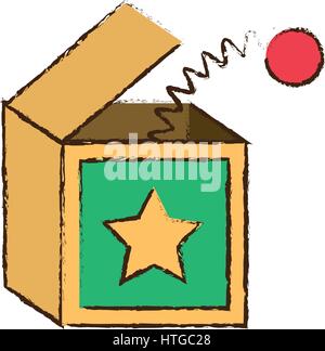 surprise box april fools image Stock Vector