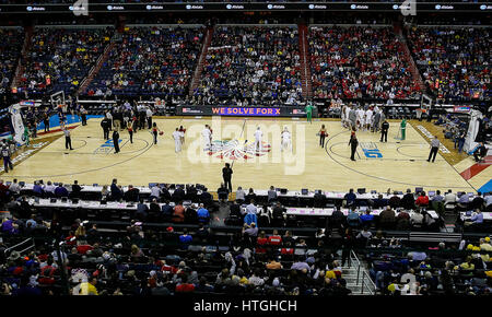 Washington, DC, USA. 11th Mar, 2017. A Big 10 Men's Basketball Tournament game between the Wisconsin Badgers and the Northwestern Wildcats at the Verizon Center in Washington, DC. Wisconsin defeats Northwestern, 76-48. Justin Cooper/CSM/Alamy Live News Stock Photo