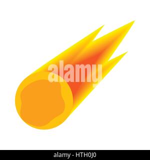 Falling meteor with long tail isometric icon Stock Vector Image & Art ...