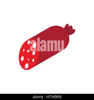 Sausage icon, isometric 3d style  Stock Vector