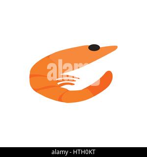 Shrimp icon, isometric 3d style Stock Vector