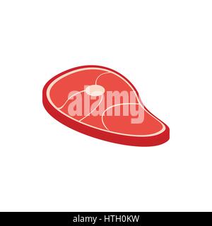 Meat icon, isometric 3d style Stock Vector