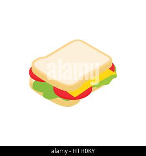 Sandwich icon, isometric 3d style Stock Vector