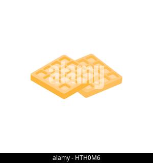 Waffle icon, isometric 3d style Stock Vector