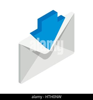 Incoming email icon, isometric 3d style Stock Vector