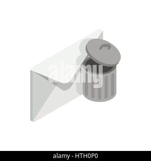 Delete message icon, isometric 3d style Stock Vector