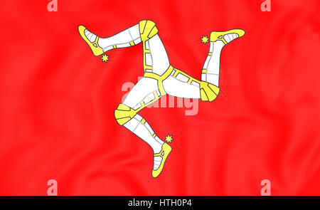 Isle of Man Flag. 3D Illustration. Stock Photo