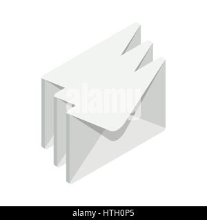 Stack of envelopes icon, isometric 3d style Stock Vector