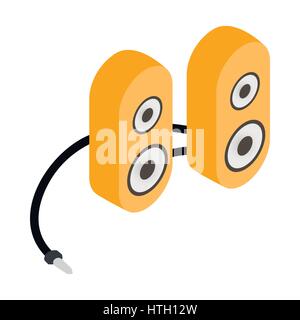 Computer speaker icon, cartoon style Stock Vector