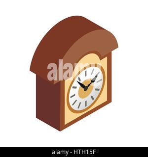 Vintage wall clock icon,  isometric 3d style  Stock Vector