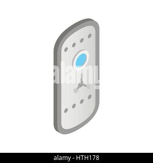 Iron ship door icon, isometric 3d style Stock Vector