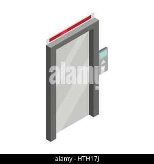Elevator door icon, isometric 3d style  Stock Vector