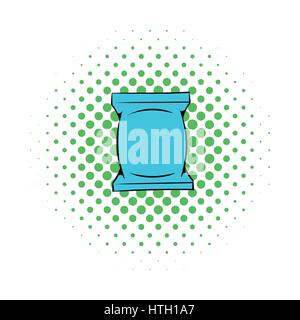 Wet wipes package icon, comics style  Stock Vector