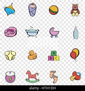 Baby set icons Stock Vector