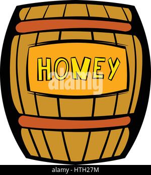 Barrel with honey icon, icon cartoon Stock Vector