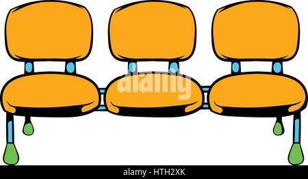 Airport seats icon, icon cartoon Stock Vector