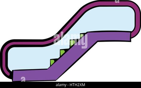 Escalator icon in icon cartoon Stock Vector