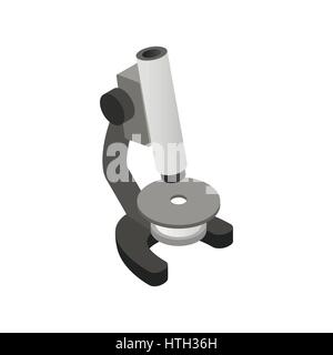 Microscope icon, isometric 3d style Stock Vector