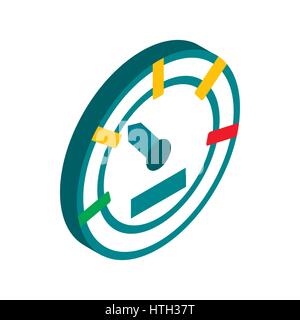 Speedometer icon, isometric 3d style  Stock Vector