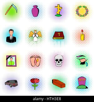 Death icon set Stock Vector