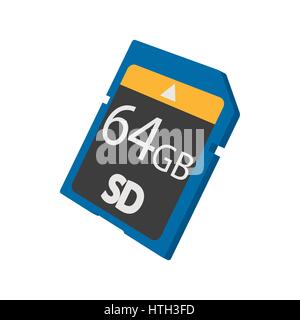 Memory SD card icon, cartoon style Stock Vector