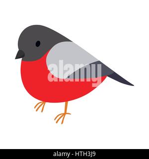Bullfinch icon, isometric 3d style  Stock Vector
