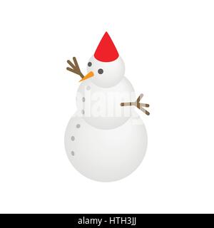 Snowman icon, isometric 3d style  Stock Vector