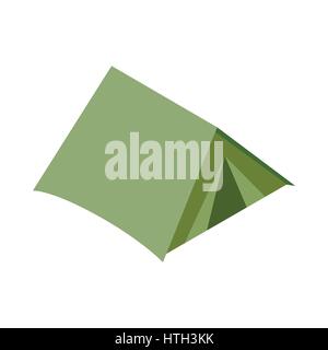 Green tourist dome icon, isometric 3d style Stock Vector