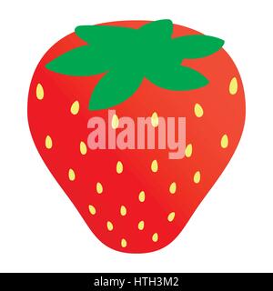 Strawberry icon, isometric 3d style Stock Vector