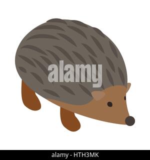 Hedgehog icon, isometric 3d style Stock Vector
