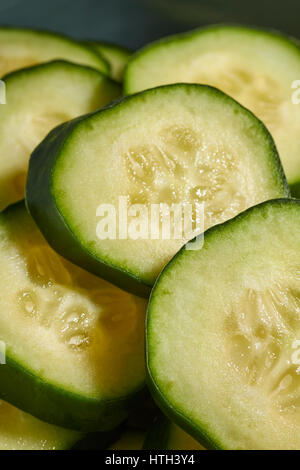 a bowl of cucumber slices Stock Photo