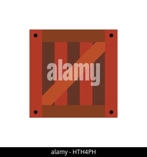 Wooden box icon Stock Vector