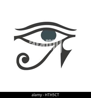 Eye of Horus icon, flat style Stock Vector