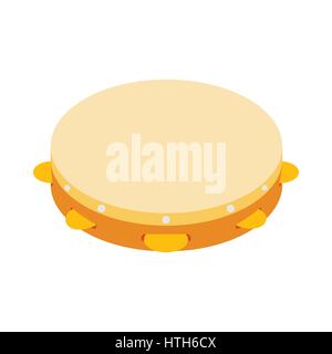 Tambourine icon, isometric 3d style Stock Vector