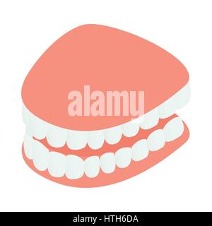 Dental jaw model icon, isometric 3d style  Stock Vector