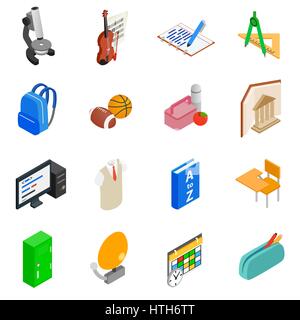 Education and knowledge icons set Stock Vector