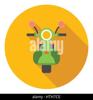 Motorcycle icon, flat style Stock Vector