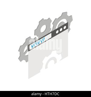 Web development icon, isometric 3d style  Stock Vector