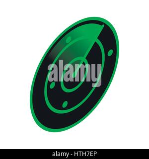 Air traffic control radar icon, isometric 3d style Stock Vector