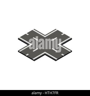 Crossroad icon, isometric 3d style Stock Vector