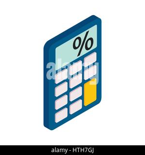 Calculator icon, isometric 3d style Stock Vector