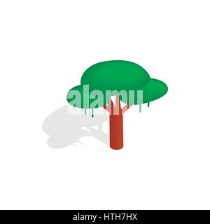 Tree icon, isometric 3d style Stock Vector