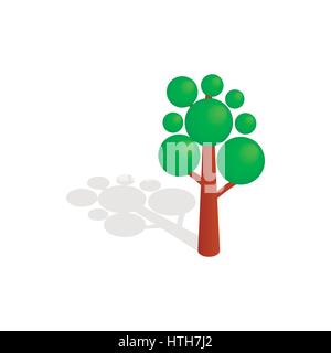 Tree icon, isometric 3d style Stock Vector
