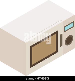 Microwave icon, isometric 3d style Stock Vector