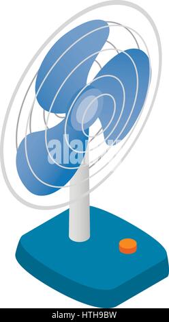 Fan icon, isometric 3d style Stock Vector