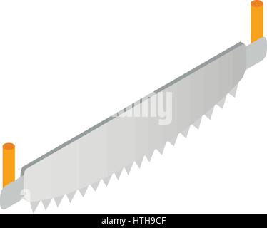 Two-man saw icon, isometric 3d style Stock Vector